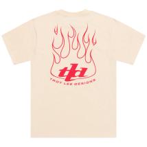 Тениска мъжка Troy Lee Designs Torched винтидж бяла