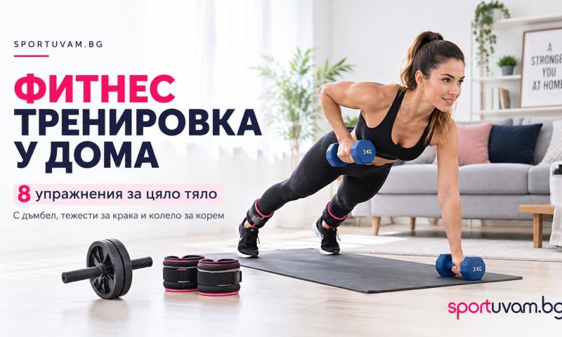 Фитнес тренировка у дома за цяло тяло – 8 упражнения без сложни уреди