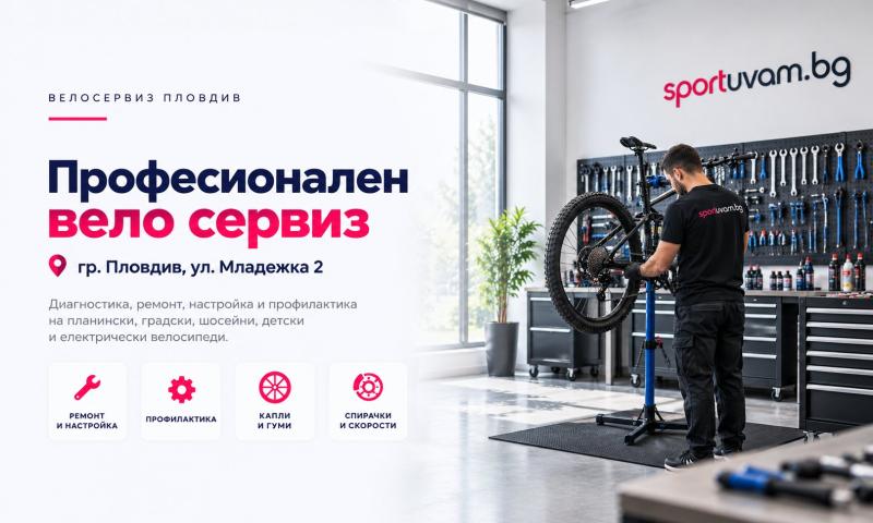 Професионален велосервиз в Пловдив – SPORTUVAM.BG на ул. Младежка 2