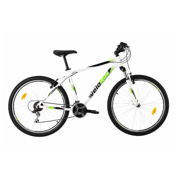 Планински велосипед VELOTEC PRO 29 бял и зелен с Shimano скорости