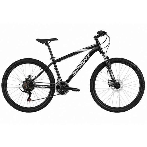 Планински велосипед SPRINT HUNTER 26 Черен гланц / Бял