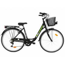 Градски велосипед Velotec 28 инча черен с гуми Continental