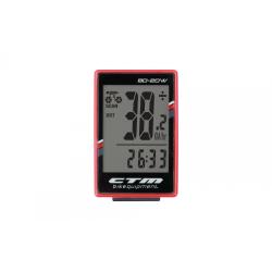 Велокомпютър безжичен CTM BD-20W – червен