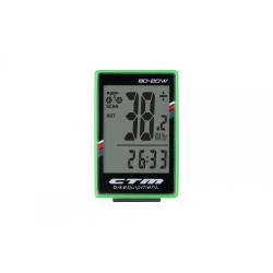 Велокомпютър безжичен CTM BD-20W – зелен
