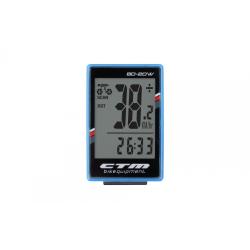 Велокомпютър безжичен CTM BD-20W – син