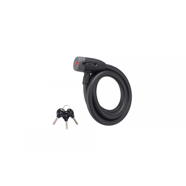 Велосипеден катинар с ключ CTM CABLE 15×1500 мм