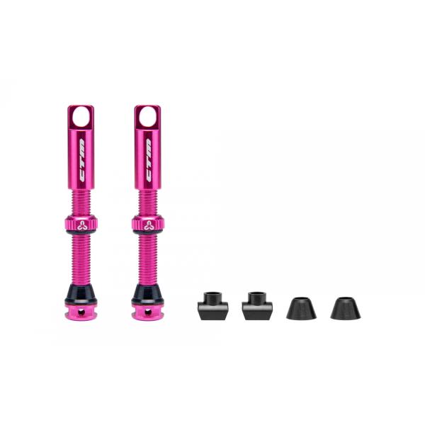 Безкамерни вентили CTM Tubeless 44 мм – розови, 2 бр.