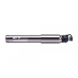 Мини помпа за велосипед CTM STRAW – 150 PSI, металик сива