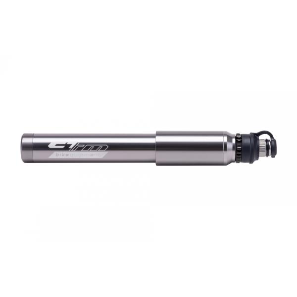Мини помпа за велосипед CTM STRAW – 150 PSI, металик сива