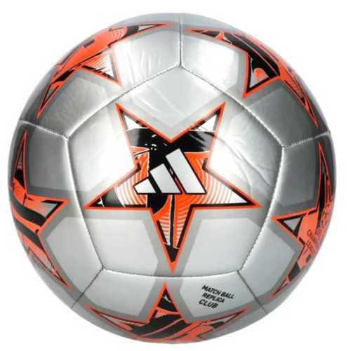 Футболна топка ADIDAS UCL Club – Размер 5, Сиво и червено