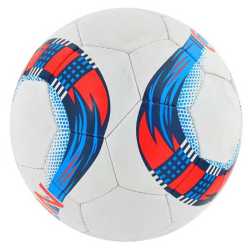 Футболна топка NO10 Magnum, Размер 5, Ръчно шита, Бяло със синьо