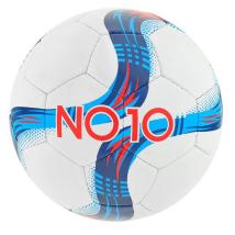 Футболна топка NO10 Magnum, Размер 5, Ръчно шита, Бяло със синьо