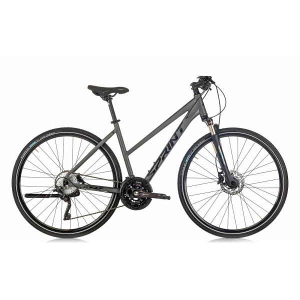 Дамски trekking велосипед Sprint CROXER PRO LADY 28 Тъмно сиво/Черно