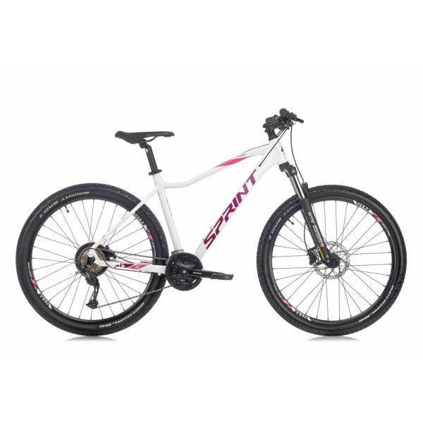 Дамски планински велосипед SPRINT MAVERICK PRO LADY 27.5 Бяло с розово и лилаво
