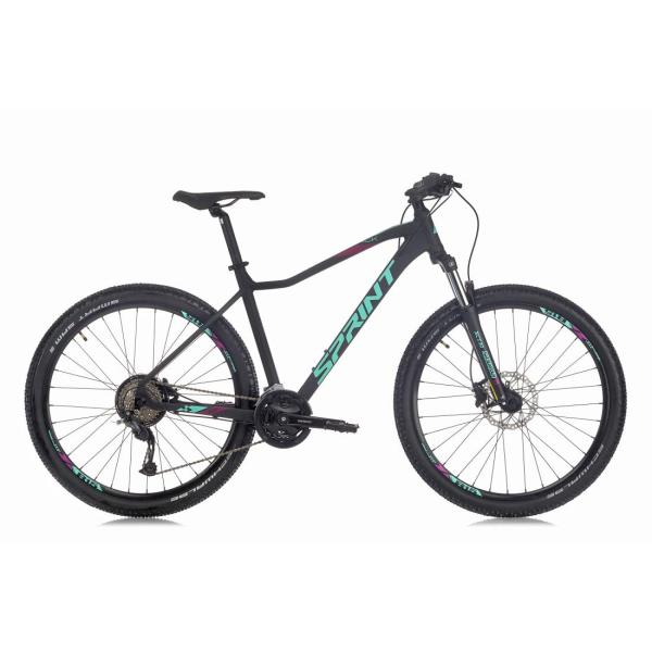 Дамски планински велосипед SPRINT MAVERICK PRO LADY 27.5 Черен мат/резида/виолетово