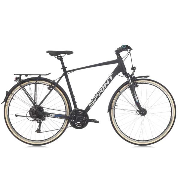 Велосипед Sprint Croxer Man VBR Trek 28 3x8 скорости, черен/син мат