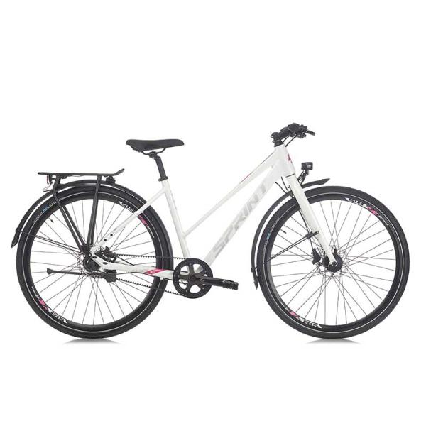 Велосипед градски SPRINT Croxer Lady City N3 28 Nexus 3 Gates Carbon Drive бял гланц