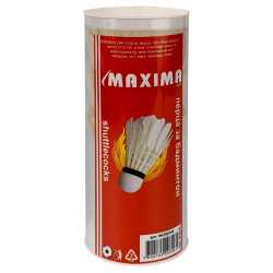 Перца за бадминтон Maxima, Естествени, 3 броя в комплект