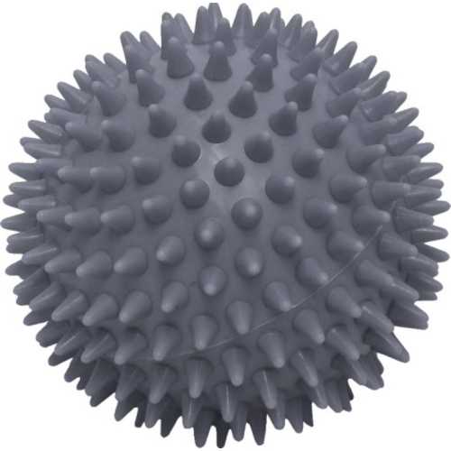 Топка масажна 70 мм, Плътна с бодлички, сива