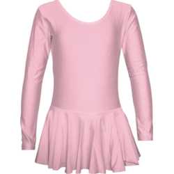 Детско трико Maxima с дълъг ръкав и поличка за гимнастика , балет и танци