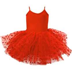 Детско танцувално ,балетно трико с връзки и туту поличка