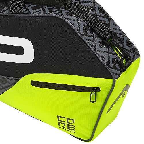 Тенис калъф HEAD Core 3R Pro, Черен с жълто