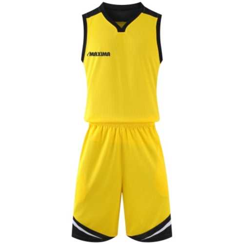 Баскетболен екип MAXIMA Жълт с черен и бял, Бързосъхнещ полиестер