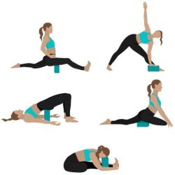 Йога блок MAXIMA 23х15х8 см Цикламен