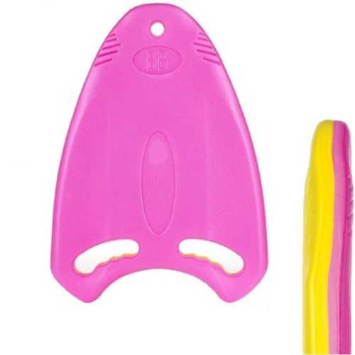 Дъска за плуване MAXIMA 44x32 см Жълта с розови ръкохватки