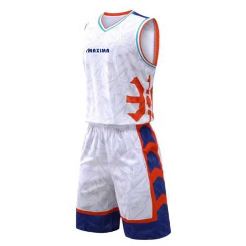 Екип за баскетбол MAXIMA Бял бързосъхнещ полиестер