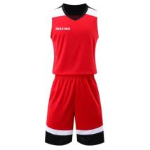 Екип за баскетбол MAXIMA Червен с черен и бял размери M, L, XL