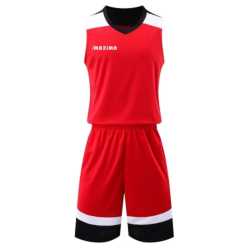 Екип за баскетбол MAXIMA Червен с черен и бял размери M, L, XL