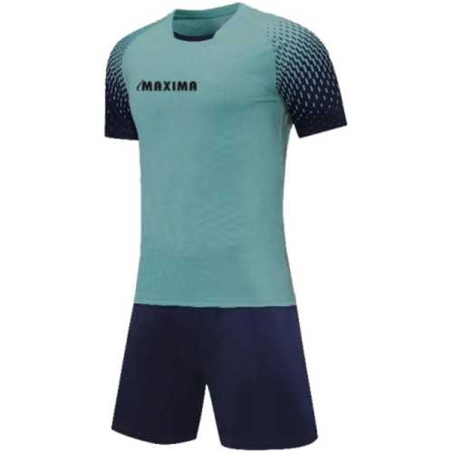 Екип MAXIMA Светлосин с тъмносин Фланелка и Шорти S-M-L-XL 100% Полиестер