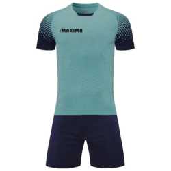 Екип MAXIMA Светлосин с тъмносин Фланелка и Шорти S-M-L-XL 100% Полиестер