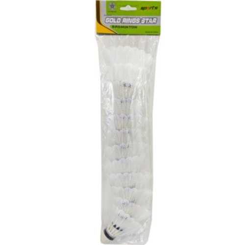 Перце за федербал PVC бяло - 12 броя