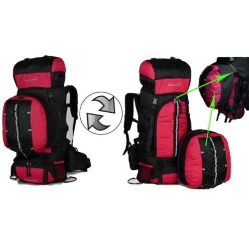 Туристическа раница Outlander 80L 2 в 1 Червена