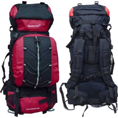 Туристическа раница Outlander 80L 2 в 1 Червена