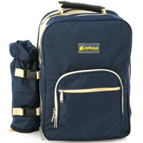 Комплект прибори за пикник в раница Синя за 4 човека