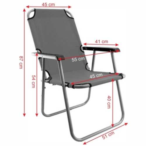 Сгъваем стол MAXIMA Червен 87 см