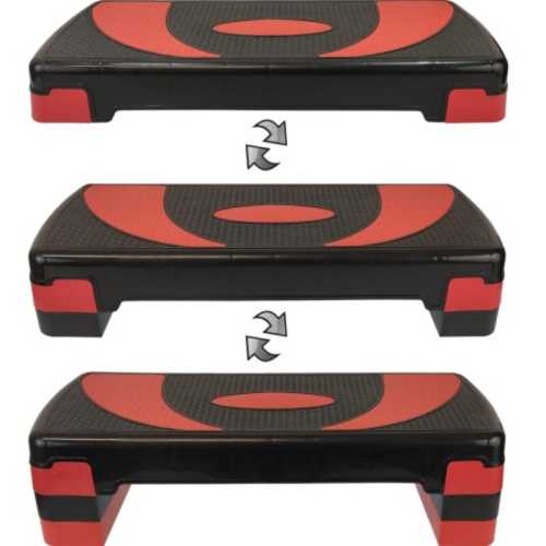 Стъпало за аеробика MAXIMA 80х31 см Черен с червен