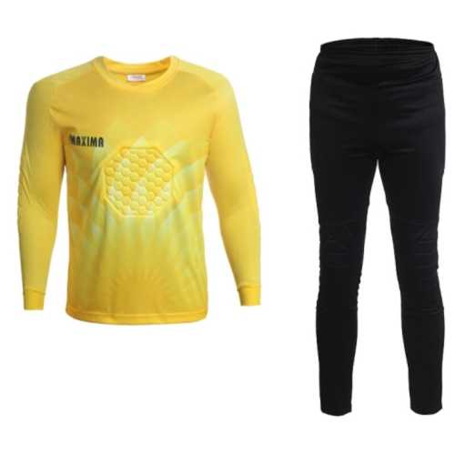 Вратарски екип MAXIMA детски жълт с черен 26-30 см полиестер