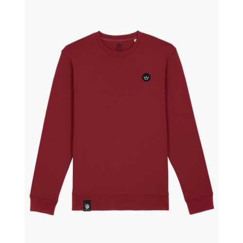 Блуза Peaty's AW23 PubWear Embroidered Crew Jumper - Crown / Burgundy