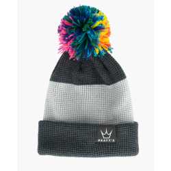 Зимна шапка Peaty's Pub AW23 PubWear Merino Bobble Hat - Two-tone Grey