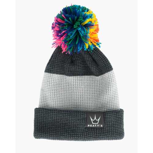 Зимна шапка Peaty's Pub AW23 PubWear Merino Bobble Hat - Two-tone Grey