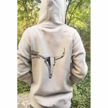 Суитшърт INVERT BIKE AND SKULL GREY HOODY