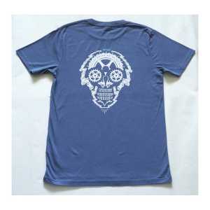 Тениска INVERT Chain Skull, Denim blue