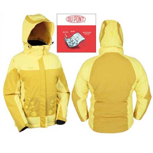 Дамско зимно яке ONE POLAR PO2141, 3 в 1, за ски и сноуборд, Жълт