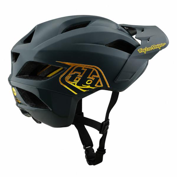 Каска MTB Troy Lee Designs Flowline MIPS Point Gray/Gold