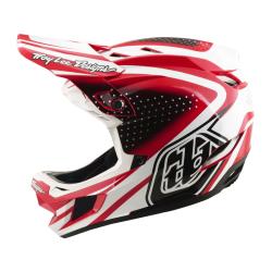 Каска full-face Troy Lee Designs D4 Polyacrylite MIPS The Line Fire/White