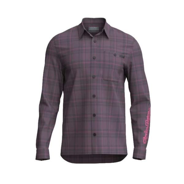 Риза мъжка Troy Lee Designs Grind Flannel тъмнолилава